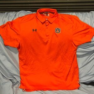 Auburn War Eagle Under Armour Men's Bright Orange Polo L